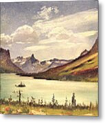 St. Marys Lake- Glacier Park 1935 Metal Print