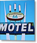 Stagecoach 66 Motel Metal Print
