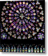 Stained Glass At Notre Dame Metal Print