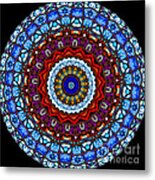 Stained Glass Kaleidoscope Metal Print