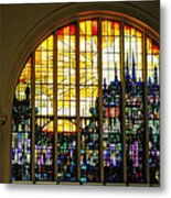 Stained Glass Luxembourg Metal Print