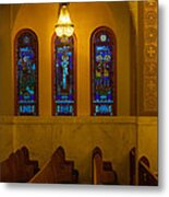 Stained Glass Windows At St Sophia Metal Print