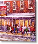 Standing In Line At The Chateau Metal Print
