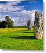 Standing Stone Circle In Avebury - Ancient Britain Metal Print