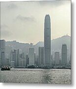 Star Ferry View To Hong Kong Metal Print