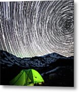 Star Trails Over Democrat Metal Print