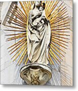 Statue Of Madonna Salutis Portus Metal Print