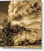 Steam In The Snow Metal Print