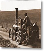 Steam Tractor Metal Print