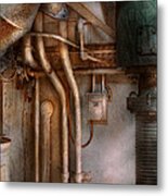 Steampunk - Plumbing - Industrial Abstract Metal Print