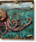 Steampunk - The Tale Of The Kraken Metal Print