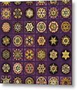 Stellars One Dingbat Quilt Metal Print