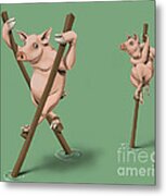 Stick In The Mud Colour Metal Print