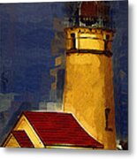 Cape Blanco Lighthouse In Gothic Metal Print