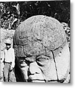 Stone Heads Found In Mexico Metal Print