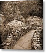 Stone Path Walking Bridge Metal Print