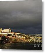 Storm Clouds Over Porto Portugal Metal Print