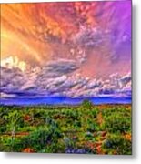 Storm On The Telegraph Metal Print