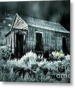 Storm Over Bodie Bordello Metal Print