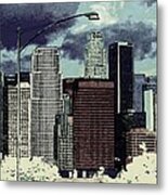 Stormy Los Angeles From The Freeway Metal Print