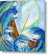 Stormy Sails Metal Print