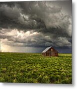 Stormy Shelter - Old Barn Metal Print
