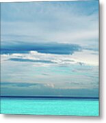 Stormy Sky Over The Turquoise Caribbean Metal Print