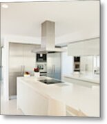 Stove And Counters In Modern Kitchen Metal Print