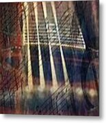 Stringed Grunge Metal Print