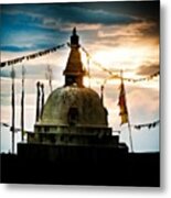 Stupa Himalayas Metal Print