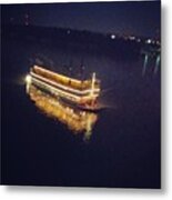 Such A Pretty Boat On The River Tonight! Metal Print