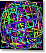 Sudoku Connections Spherize Metal Print