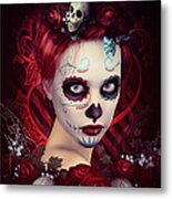 Sugar Doll Red Metal Print