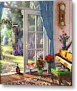 Summer Garden View Metal Print