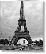 Summer Storm Over The Eiffel Tower Metal Print