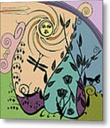 Summer Sun Garden Metal Print