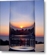 Sun In The Glass Metal Print