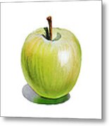 Sun Kissed Green Apple Metal Print