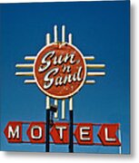 Sun N Sand Motel Metal Print