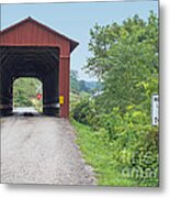 Sunday Creek Crossing Metal Print