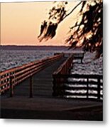 Sundown At Shands Dock Metal Print