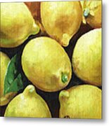 Sunny Lemons Metal Print