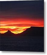 Sunrise Over Table Mountain Metal Print