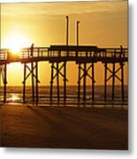 Sunrise At The Jolly Roger Pier 2 Metal Print