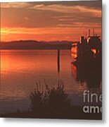 Sunrise Ferry Metal Print