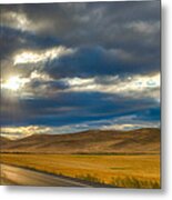 Sunrise Over Palouse Road Metal Print