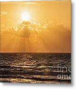 Sunrise Over The Caribbean Sea Metal Print