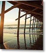 Sunrise Pier Metal Print