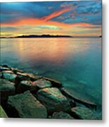 Sunset At Borneo, Sabah, Malaysia Metal Print