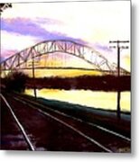 Sunset At Cape Cod Canal Metal Print